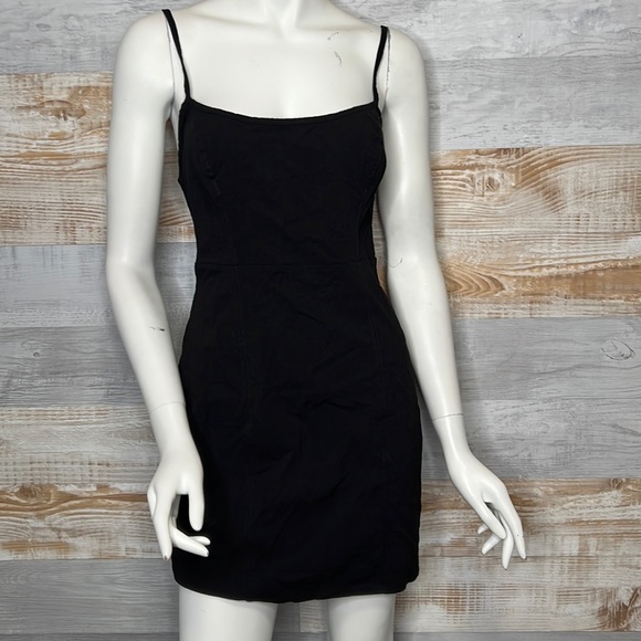 Free People Dresses & Skirts - Free People Bring It Back Printed Cut-Out dress black size medium